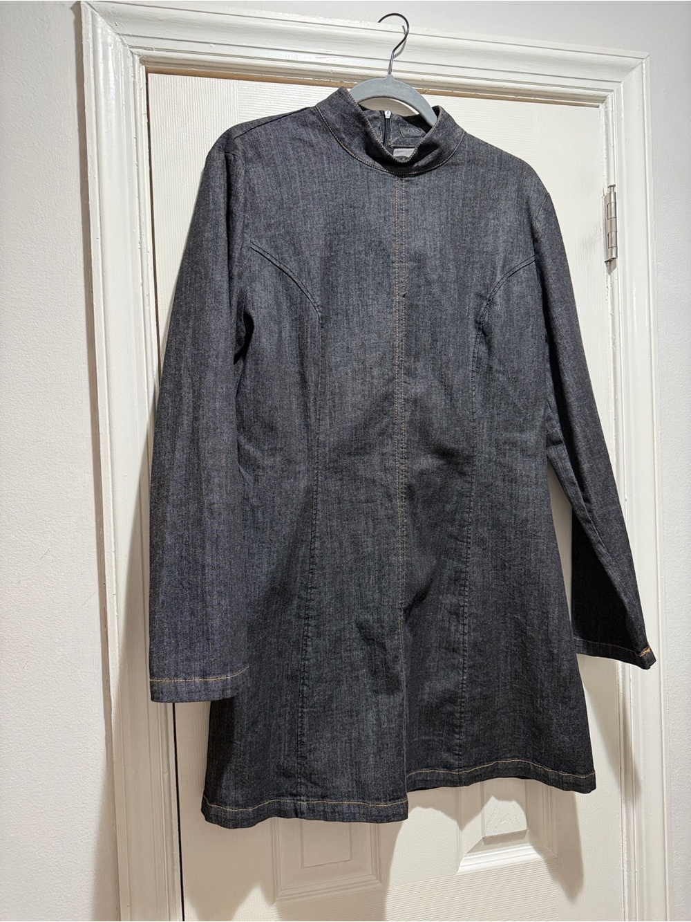 ZARA Denim Corton and Spandex Form Firting A-Line Dress